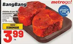 Metro CÔTELETTES DE PORC BBQ ASSAISONNÉES AVEC OS | SEASONED BONE-IN BBQ PORK CHOPS, ECONOMIC PACK offer