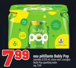 Metro EAU PÉTILLANTE BUBLY POP | BUBLY POP SPARKLING WATER offer