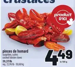 Metro PINCES DE HOMARD | COOKED LOBSTER CLAWS offer