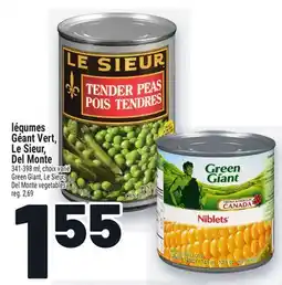 Metro LÉGUMES GÉANT VERT, LE SIEUR, DEL MONTE offer