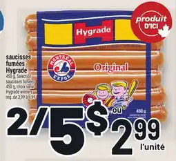 Metro SAUCISSES FUMÉES HYGRADE | HYGRADE WIENERS offer