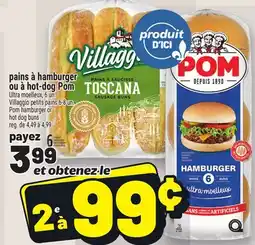Metro PAINS À HAMBURGER OU À HOT-DOG POM | POM HAMBURGER OR HOT DOG BUNS offer