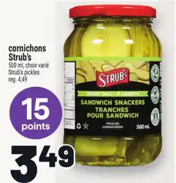 Metro CORNICHONS STRUB'S | STRUB'S PICKLES offer