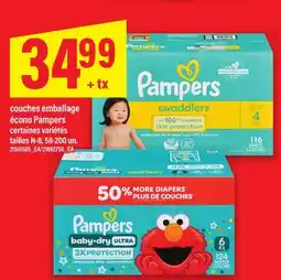 Maxi COUCHES EMBALLAGE ÉCONO PAMPERS, TAILLES N-8, 58-200 UN offer