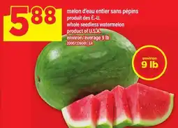Maxi MELON D'EAU ENTIER SANS PÉPINS | WHOLE SEEDLESS WATERMELON, 9 lb offer