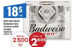 Maxi BIÈRE SANS ALCOOL | BUDWEISER ZERO offer