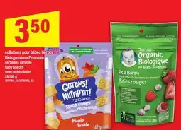 Maxi COLLATIONS POUR BÉBÉS GERBER BIOLOGIQUE OU PREMIUM | BABY SNACKS offer