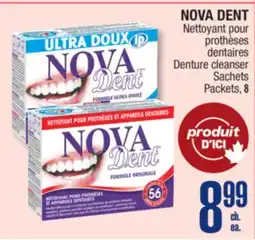 Jean Coutu NOVA DENT Denture cleanser offer