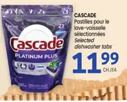 Uniprix CASCADE Pastilles pour le lave-vaisselle sélectionnées/Selected dishwasher tabs offer