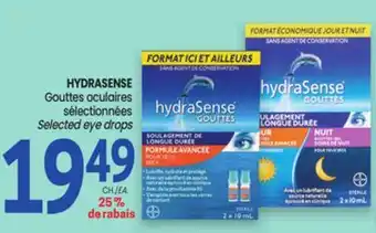 Uniprix HYDRASENSE Gouttes oculaires sélectionnées/Selected eye drops offer