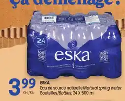 Uniprix ESKA Eau de source naturelle/Natural spring water Bouteilles/Bottles offer