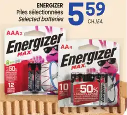 Uniprix ENERGIZER Piles sélectionnées/Selected batteries offer