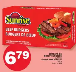 Marches Tradition SUNRISE FROZEN BEEF BURGERS offer