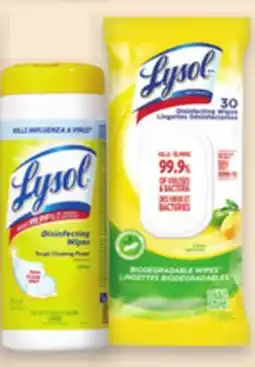 Uniprix LYSOL Lingettes désinfectantes sélectionnées/Selected disinfecting wipes offer