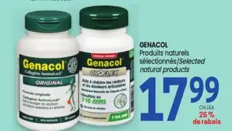 Uniprix GENACOL Produits naturels sélectionnés/Selected natural products offer