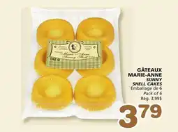 Marches Tradition MARIE-ANNE SUNNY SHELL CAKES offer
