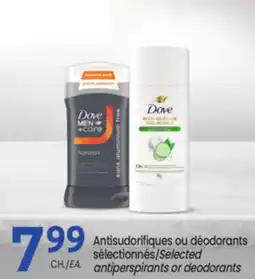Uniprix DOVE Antisudorifiques ou déodorants sélectionnés/Selected antiperspirants or deodorants offer