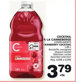 Marches Tradition COMPLIMENTS CRANBERRY COCKTAIL offer