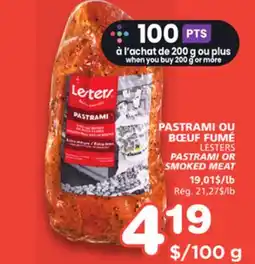 Marches Tradition LESTER'S PASTRAMI OR SMOKED MEAT offer