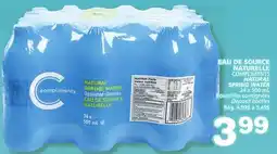 Marches Tradition COMPLIMENTS NATURAL SPRING WATER offer