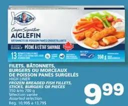 Marches Tradition HIGH LINER FROZEN BREADED FISH FILLETS, STICKS, BURGERS OR PIECES offer