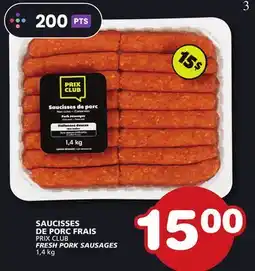 Marches Tradition PRIX CLUB FRESH PORK SAUSAGES offer