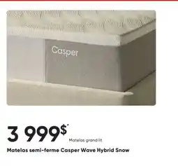 Dormez Vous Matelas semi-ferme Casper Wave Hybrid Snow offer