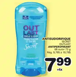 Marches Tradition SECRET OUTLAST ANTIPERSPIRANT offer