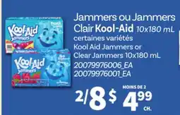 Provigo JAMMERS OU JAMMERS CLAIR KOOL-AID, 10X180 ML | KOOL AID JAMMERS OR CLEAR JAMMERS offer