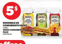 Provigo ENSEMBLE DE CONDIMENTS HEINZ, 1,125 L | HEINZ CONDIMENT PACK offer
