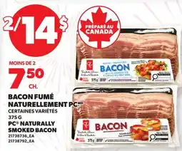 Provigo BACON FUMÉ NATURELLEMENT PC, 375 G | PC NATURALLY SMOKED BACON offer
