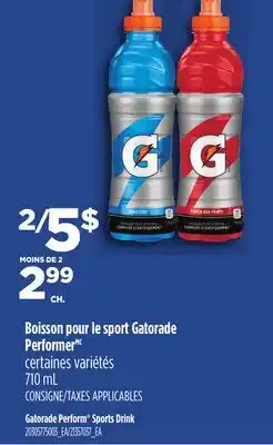 Provigo BOISSON POUR LE SPORT GATORADE PERFORMER, 710 ML | GATORADE PERFORM SPORTS DRINK offer