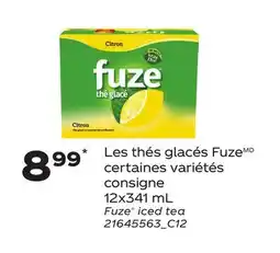Provigo LES THÉS GLACÉS FUZE, 12x341 ML | FUZE ICED TEA offer