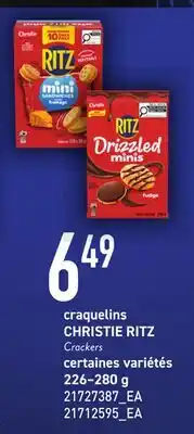 Provigo CRAQUELINS CHRISTIE RITZ, 226-280 G | CRACKERS offer