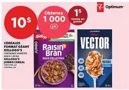 Provigo CÉRÉALES FORMAT GÉANT KELLOGG'S, 850 G-1,01 KG | KELLOGG'S JUMBO CEREAL offer