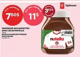 Provigo TARTINADE AUX NOISETTES AVEC CACAO NUTELLA, 725 G | NUTELLA HAZELNUT SPREAD WITH COCOA offer