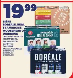 Provigo BIÈRE BOREALE, BDM, ST AMBROISE, MOOSEHEAD OU UNIBROUE, 12 X341/355 ML offer