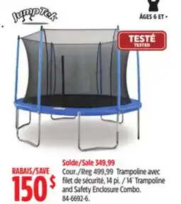 Canadian Tire Trampoline and Safety Enclosure Combo offer
