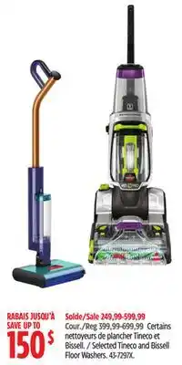 Canadian Tire Selected Tineco and Bissell Floor Washers offer