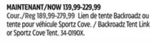 Canadian Tire Backroadz Tent Link or Sportz Cove Tent offer