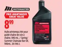 Canadian Tire Motomaster Spring/Summer Chainsaw Bar Oil offer