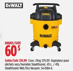 Canadian Tire 45L Stealthsonic Wet/Dry Vacuum offer