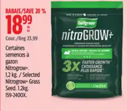 Canadian Tire Selected Golfgreen Nitrogrow+ Grass Seed offer