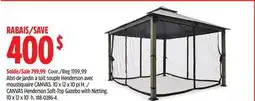 Canadian Tire CANVAS Henderson Soft-Top Gazebo with Netting offer