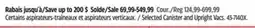 Canadian Tire Dyson Selected Canister and Upright Vacs offer