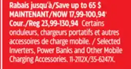 Canadian Tire Selected Inverters, Power Banks and Other Mobile Charging Accessories offer
