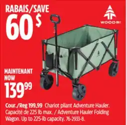 Canadian Tire Chariot pliant Adventure Hauler offer