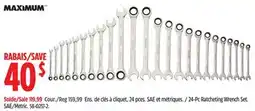 Canadian Tire MAXIMUM Eras de clés à cliquet, 24 pces. SAE et métriques offer