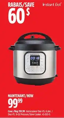 Canadian Tire Duo V5, 6-Qt Pressure/Slow Cooker offer