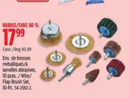 Canadian Tire Wire/ Flap Brush Set, 10-Pc offer